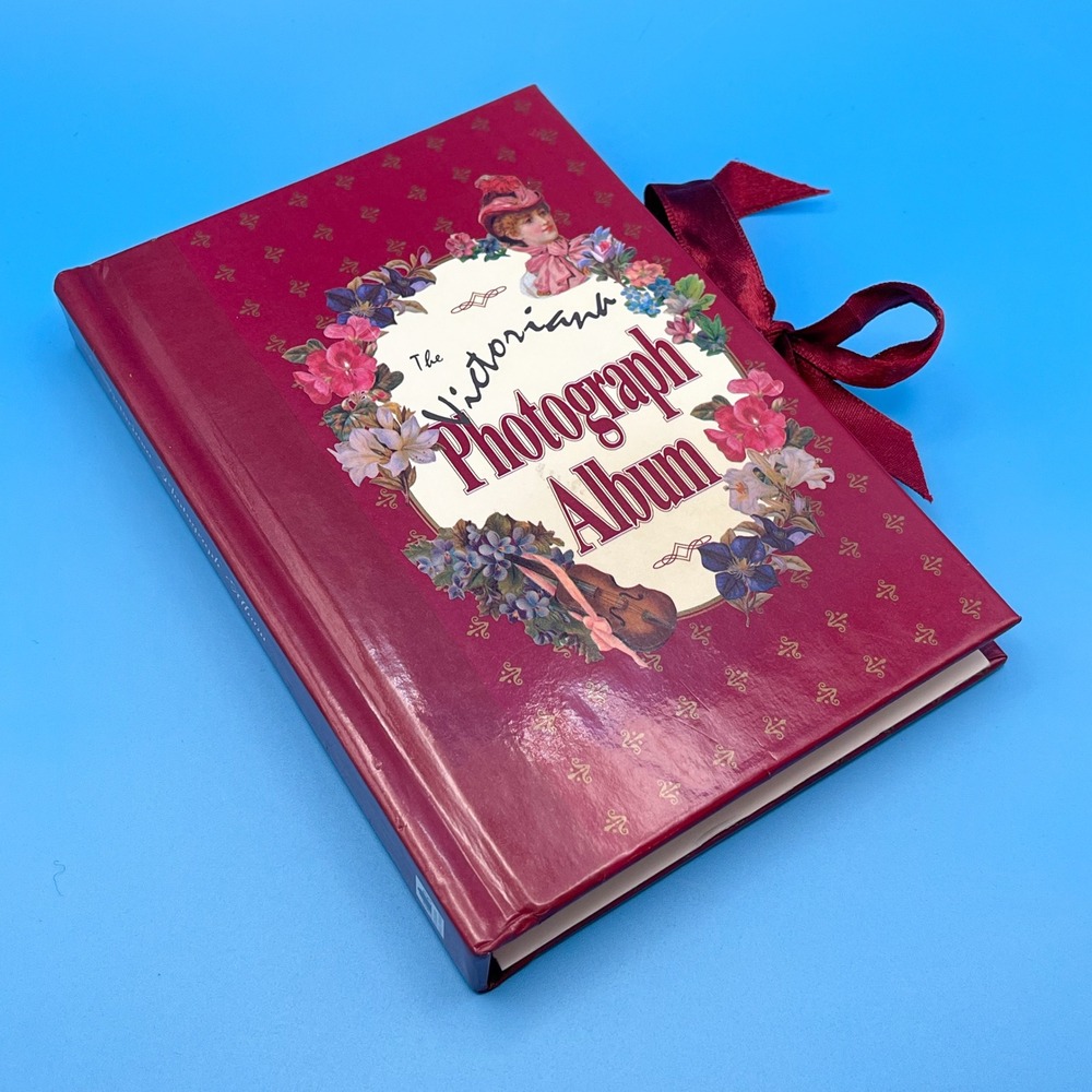 Rutledge Hill Press The Victoriana Photograph Album Red Floral Ribbon Tie‎ 1996
